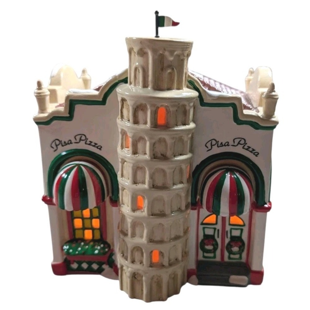 Dept 56 Original Snow Village PISA PIZZA Lighted Pizzeria #5485-1 Lighted Box